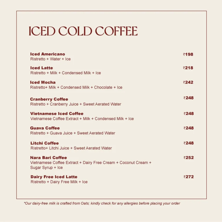The Roastery Coffee House, Banjara Hills, Hyderabad — Menu page 19