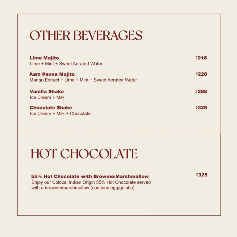 The Roastery Coffee House, Banjara Hills, Hyderabad — Menu page 18