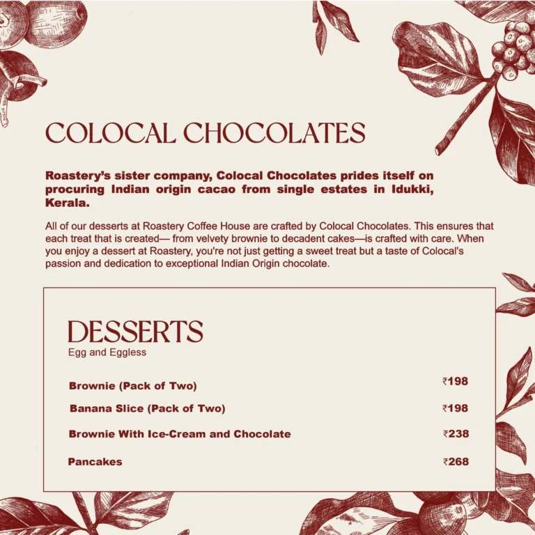 The Roastery Coffee House, Banjara Hills, Hyderabad — Menu page 17