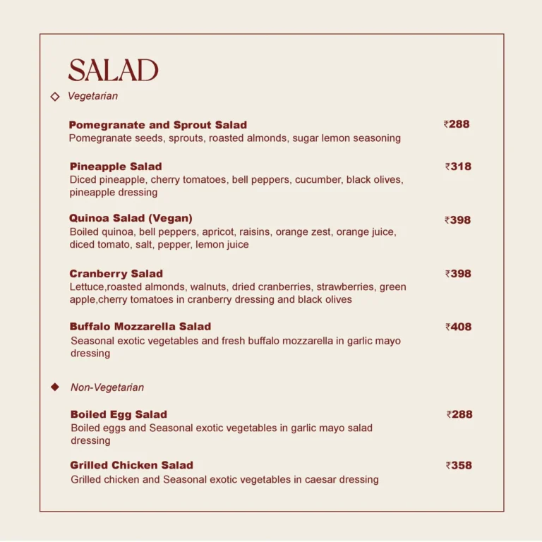 The Roastery Coffee House, Banjara Hills, Hyderabad — Menu page 13