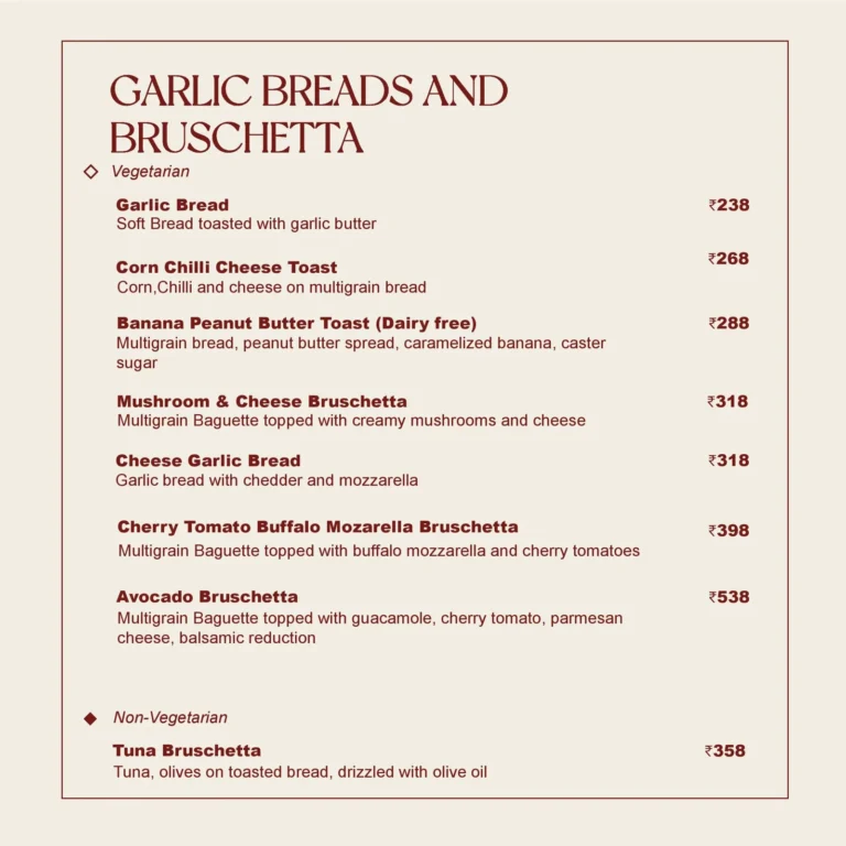 The Roastery Coffee House, Banjara Hills, Hyderabad — Menu page 10