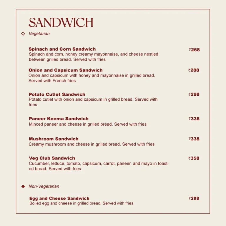 The Roastery Coffee House, Banjara Hills, Hyderabad — Menu page 8