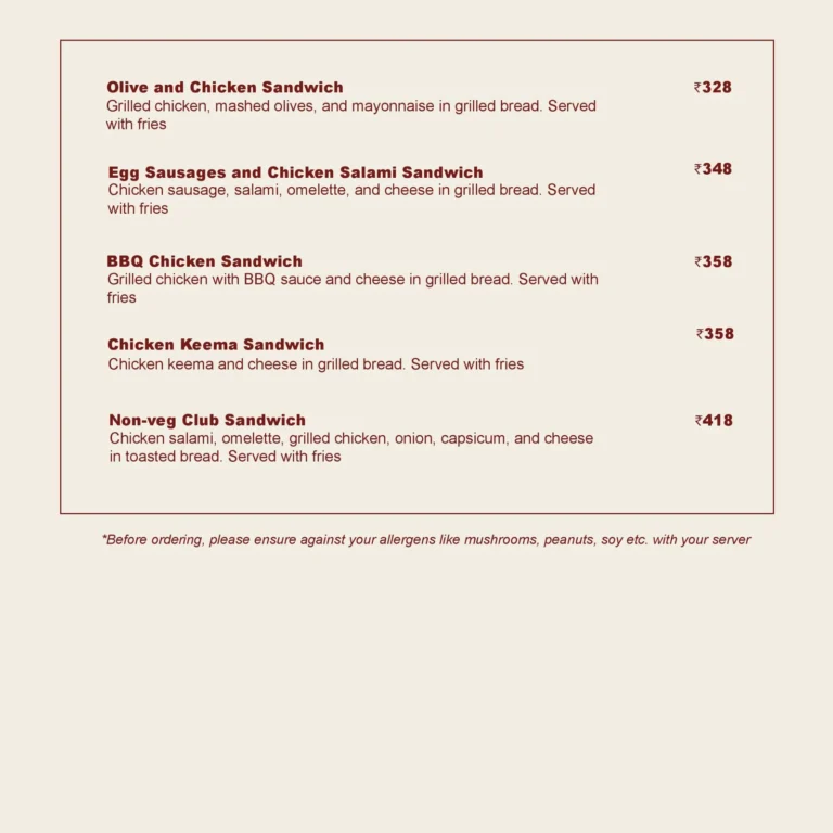 The Roastery Coffee House, Banjara Hills, Hyderabad — Menu page 7