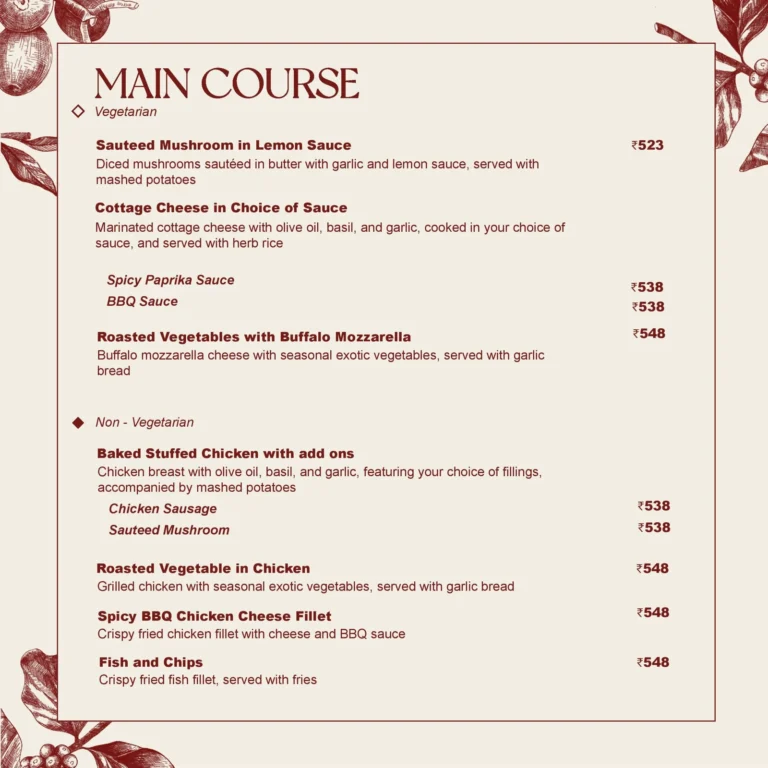 The Roastery Coffee House, Banjara Hills, Hyderabad — Menu page 2